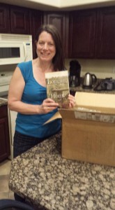 Lisa with advance copies